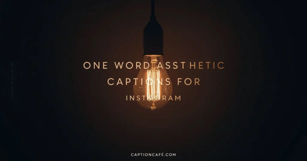 One Word Aesthetic Captions for Instagram