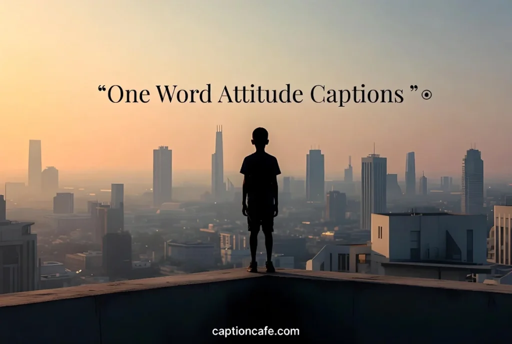 One Word Attitude Captions for Boys