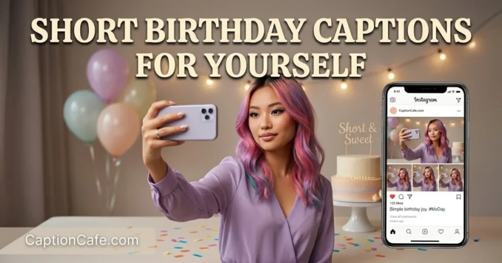 Short Birthday Captions for Yourself
