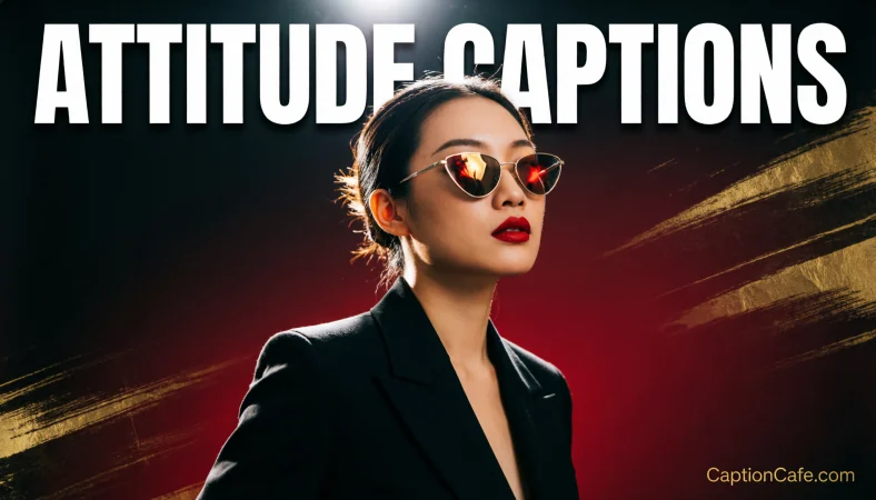 Attitude and Fierce Emoji Captions for Girl