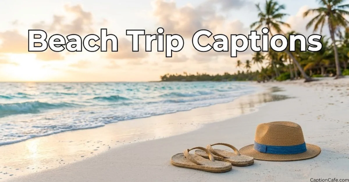 Beach Trip captions