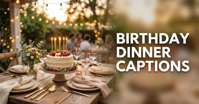 Birthday Dinner Captions