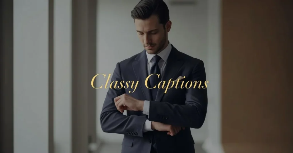 Classy Men Captions for Instagram