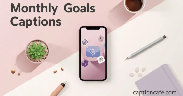 Monthly goals Captions