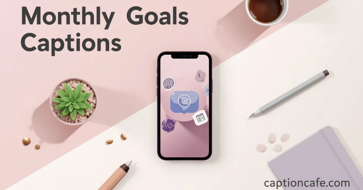 Monthly goals Captions