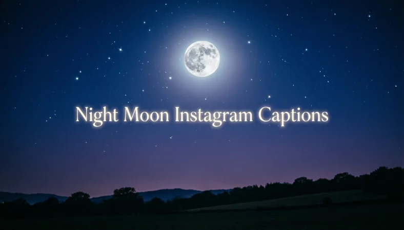 Night Moon Instagram Captions