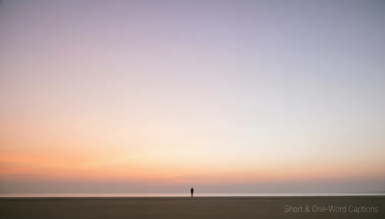 Short and One-Word Sunset Captions