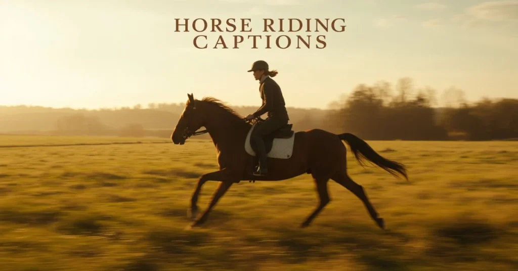 Short Captions for Horse Riding