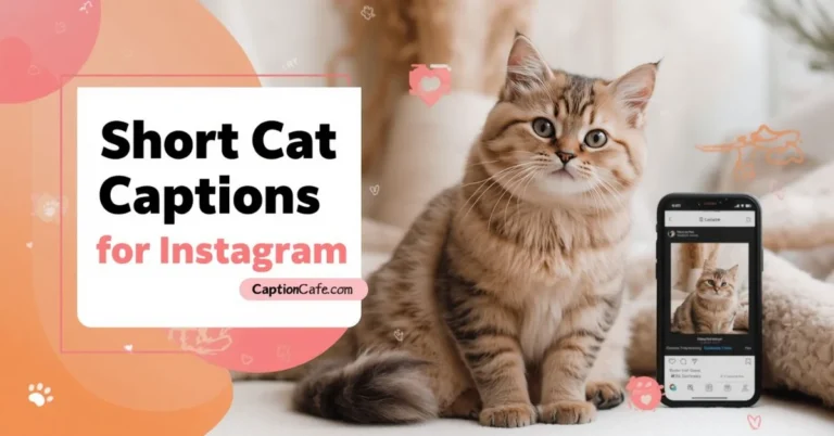short cat captions for instagram