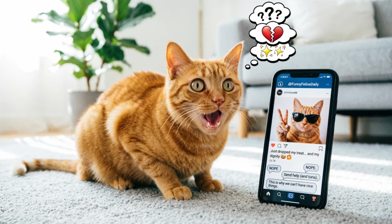Short Funny Cat Captions for Instagram