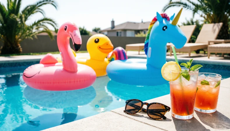 Squad Pool Day Captions