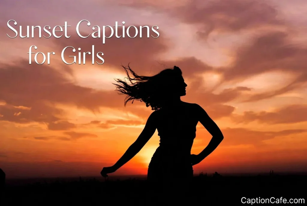 Sunset Captions for Girls