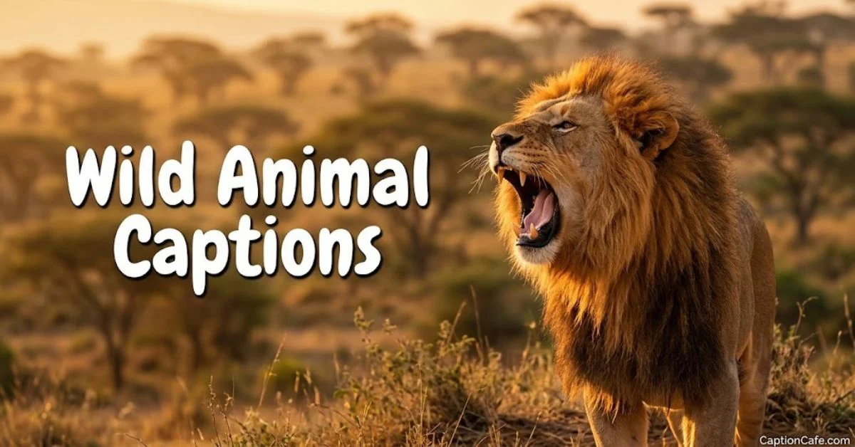 Wild animal captions