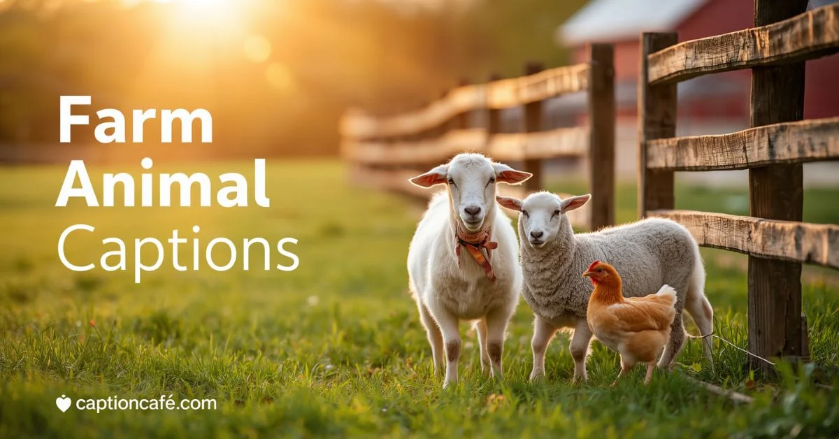 Farm animal captions