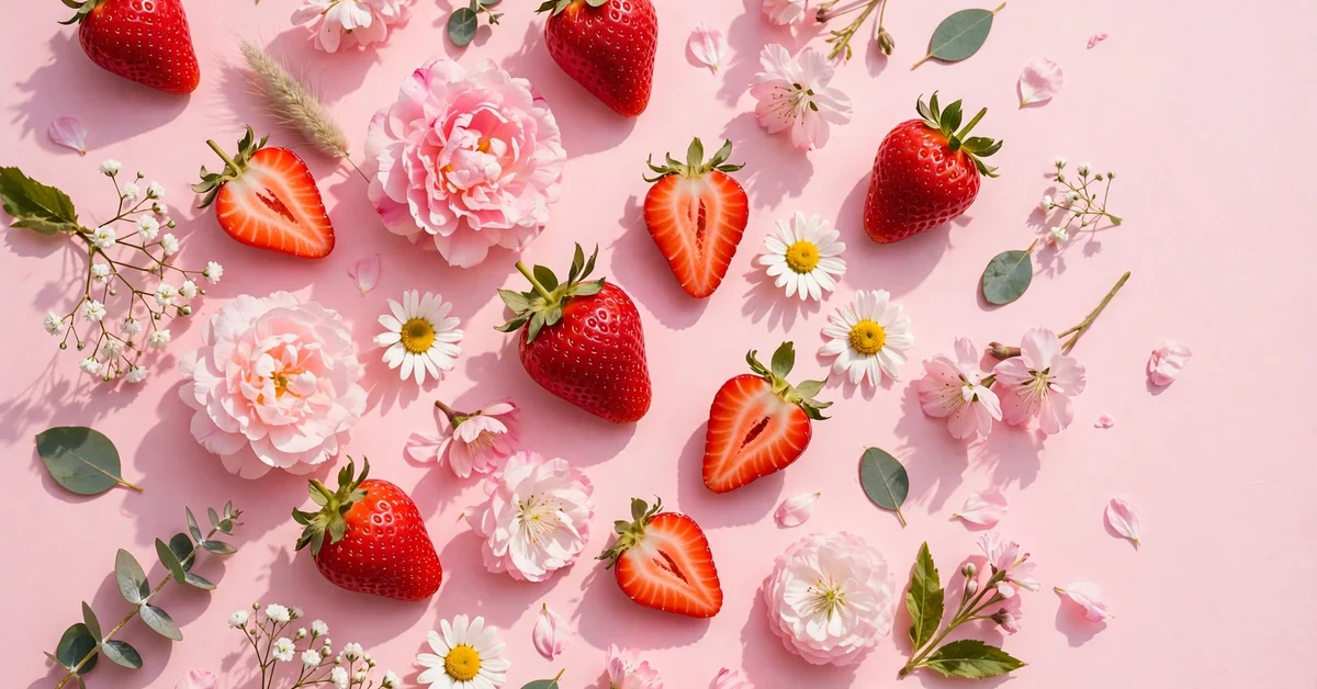 Aesthetic Strawberry Captions