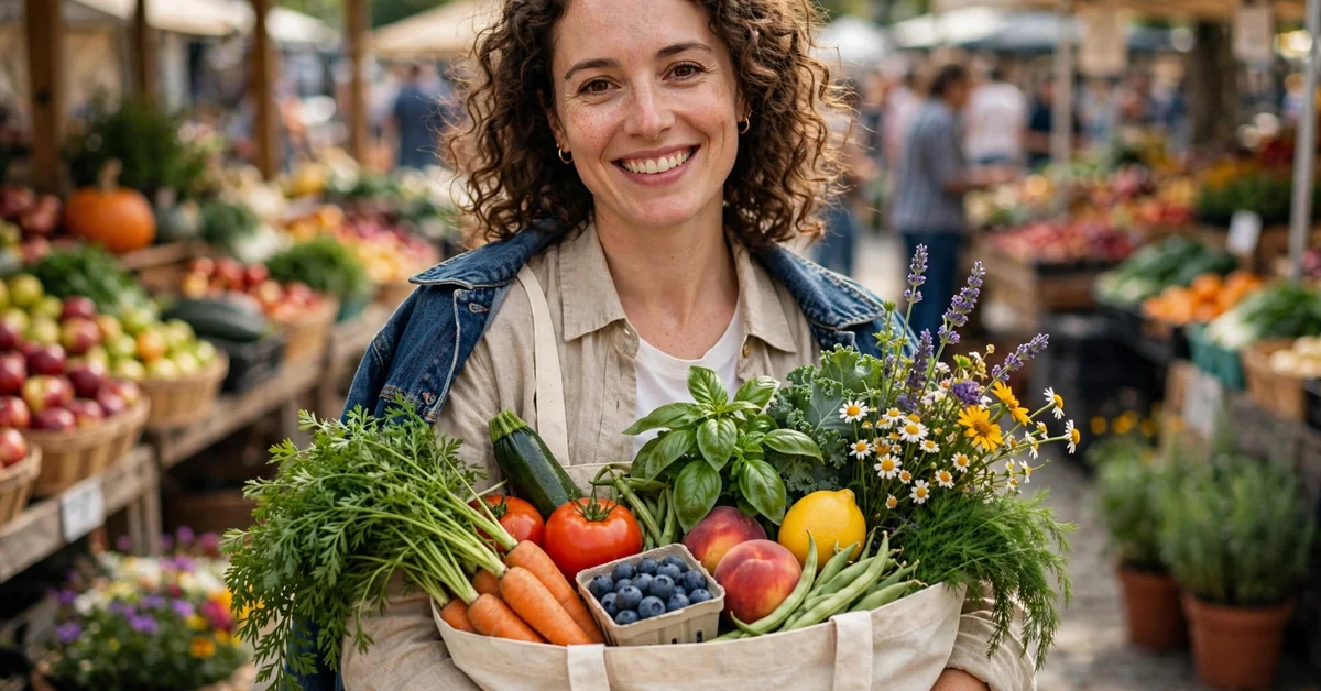 Farmers Market Haul Captions