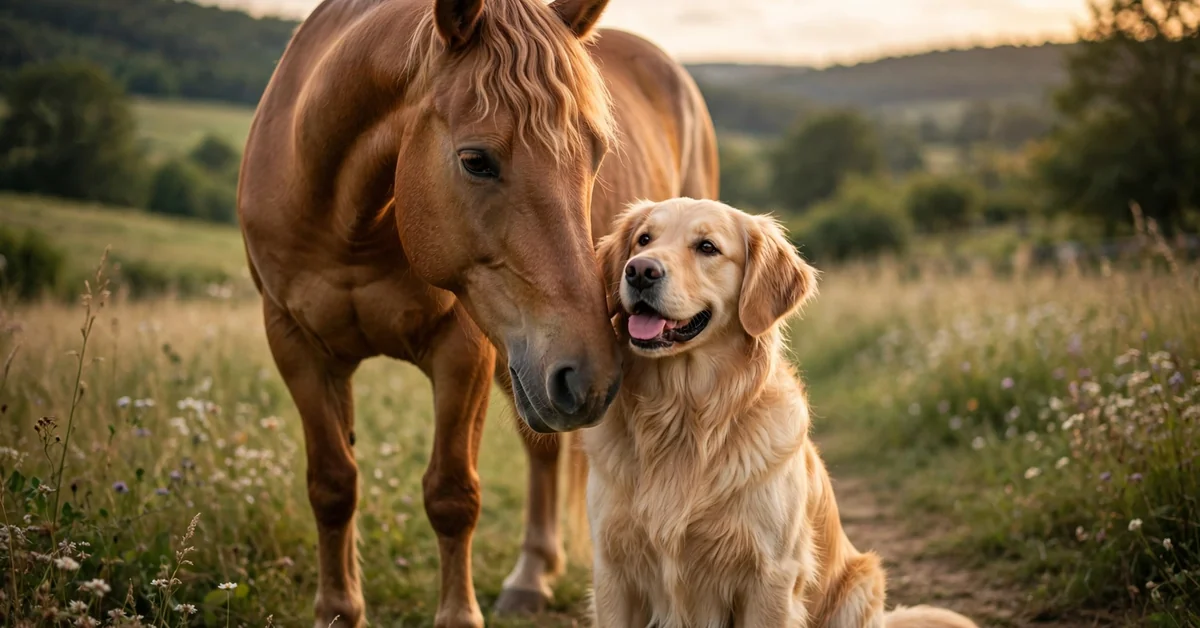 Horse and Dog Friendship Captions