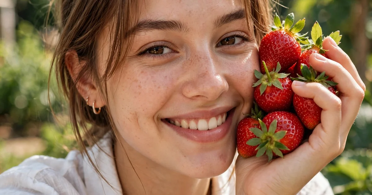 Strawberry Selfie Captions